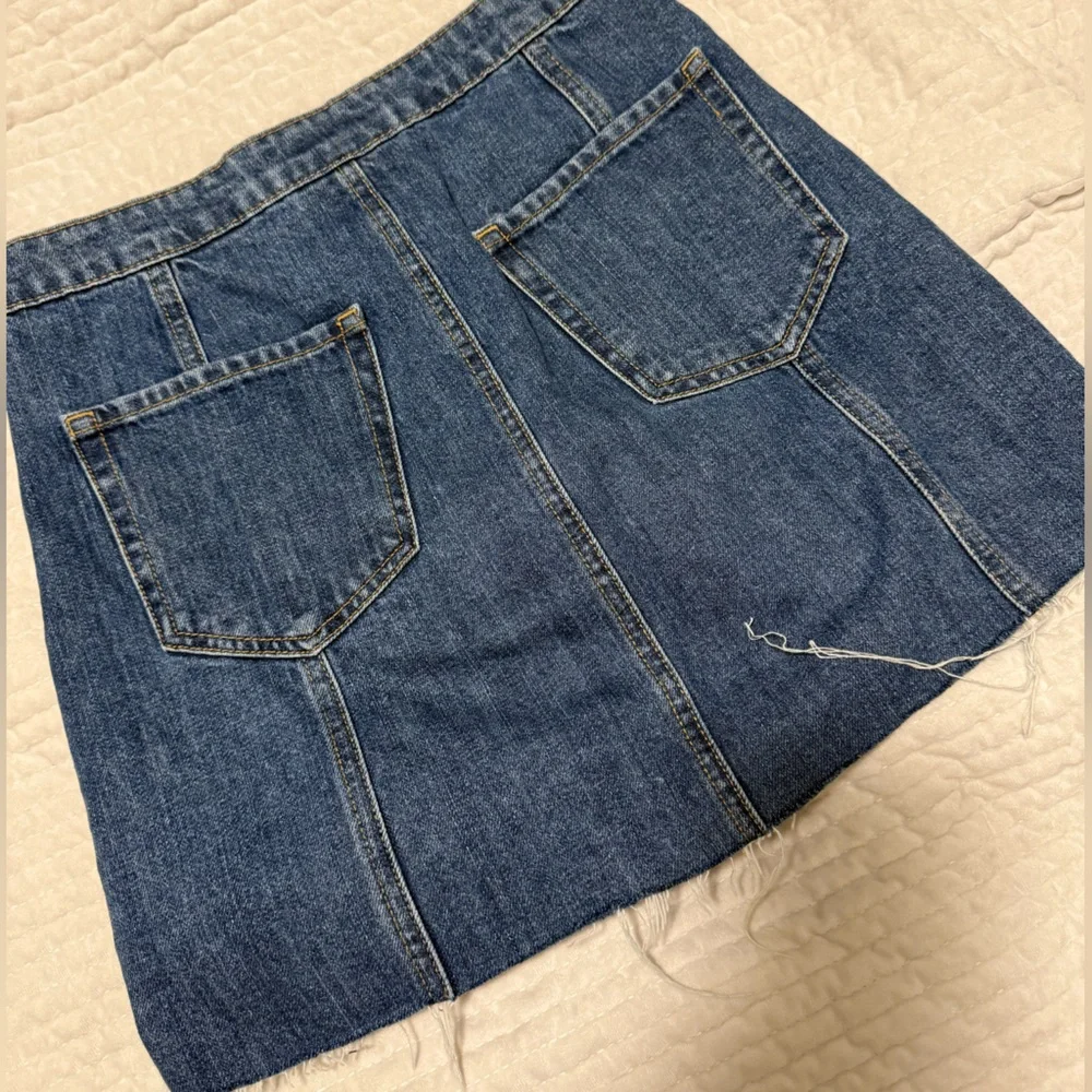 Real Denim High-Rise Buttoned Mini Skirt - Picture 5 of 6
